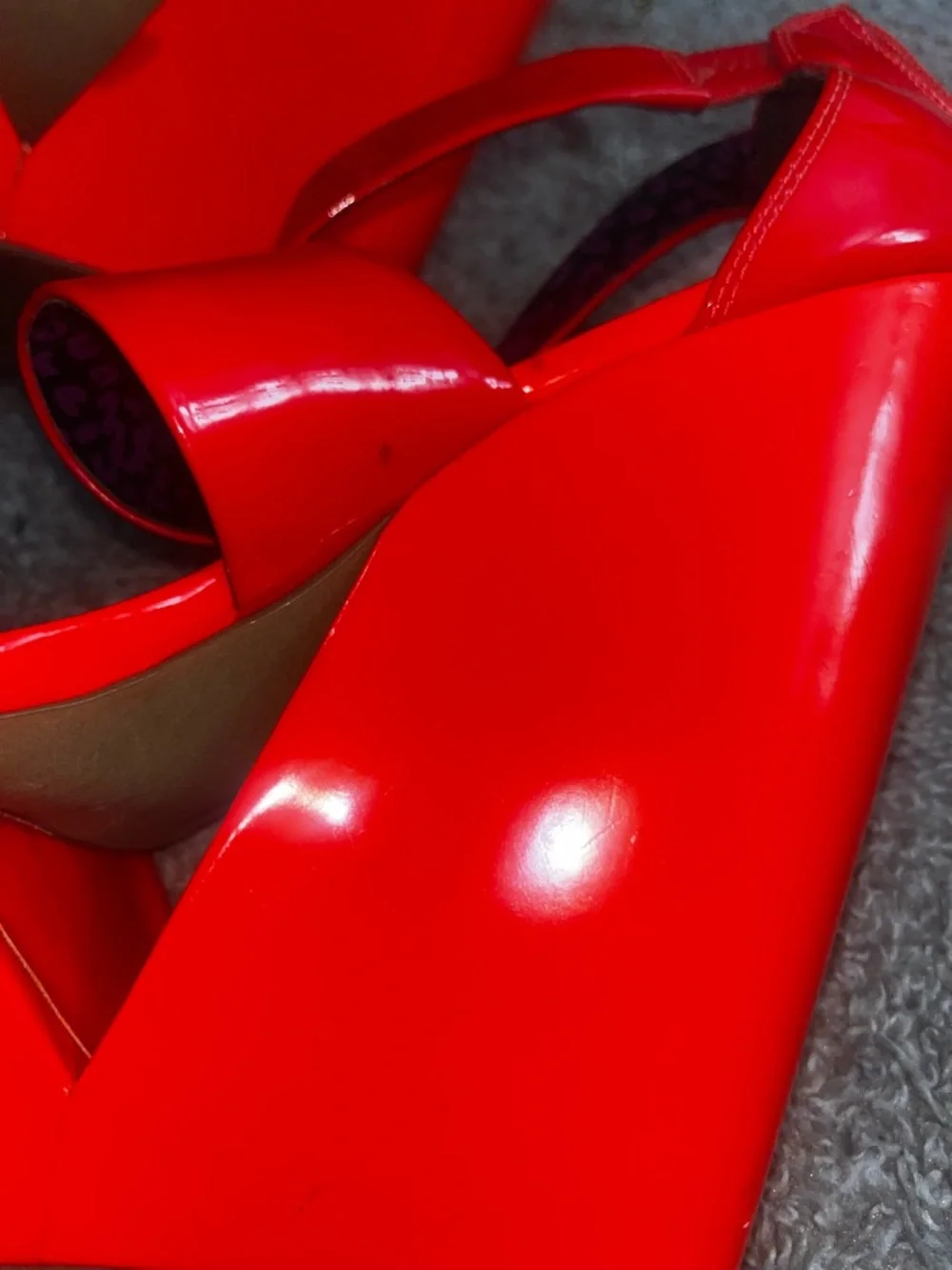 Jessica Simpson Red/Orange Wedges with Ankle Strap - Picture 10 of 16